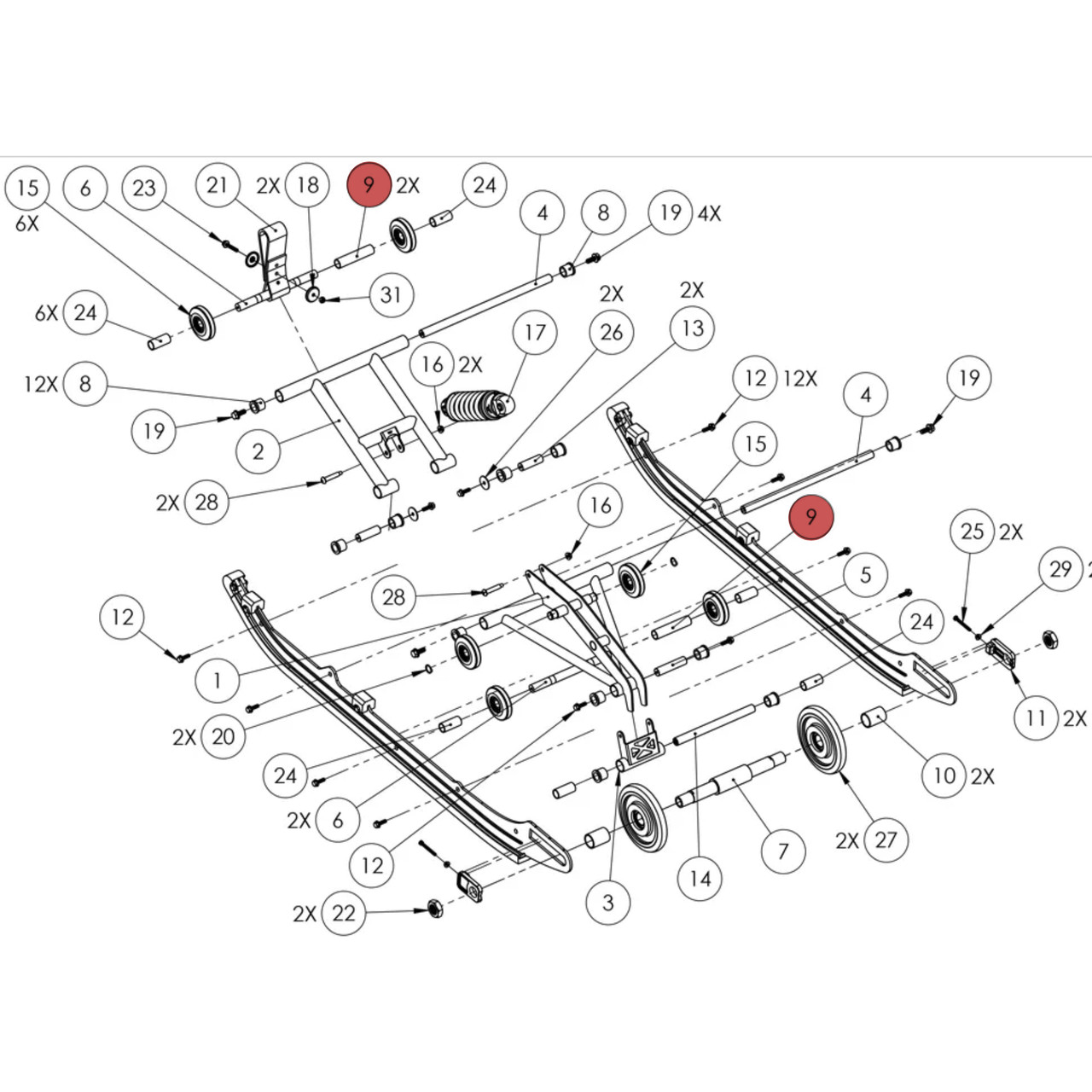 Widescape OEM Middle Spacer, SF25-0002P3-025