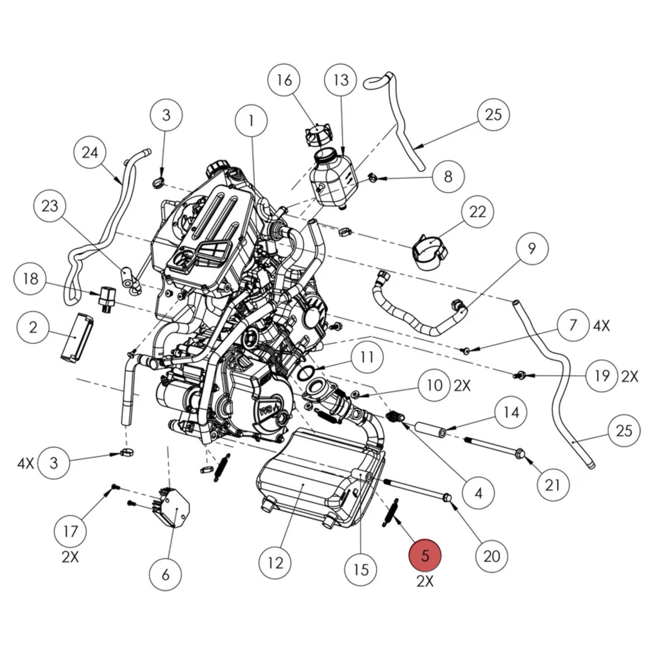 Widescape OEM Exhaust Spring, TBX-01AE005