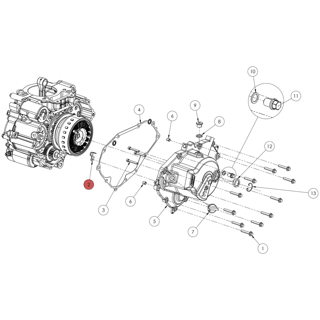 Widescape OEM Crank Sensor Wire Clamp, 140502X010