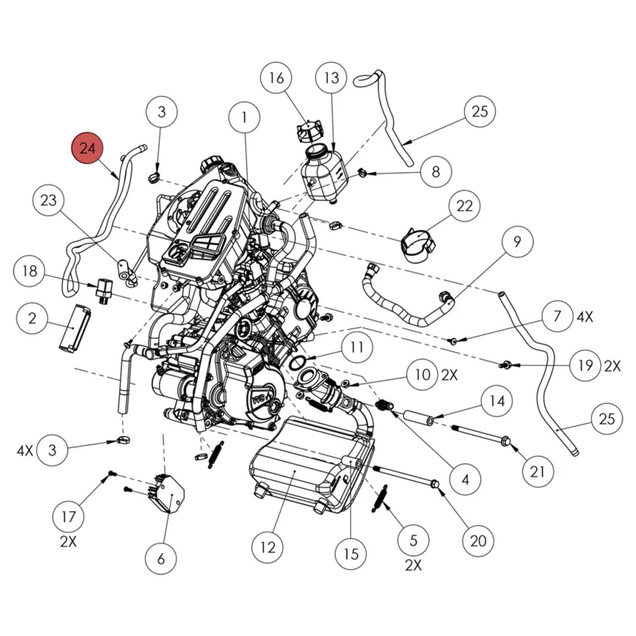 Widescape OEM Gas Vent Hose, TBX-01AH002