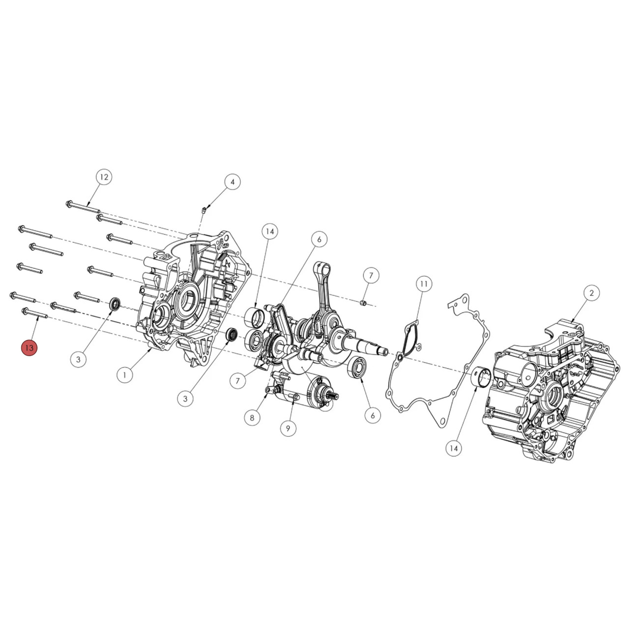 Widescape OEM Flange Bolt (M6X1.0X50), 140701X010