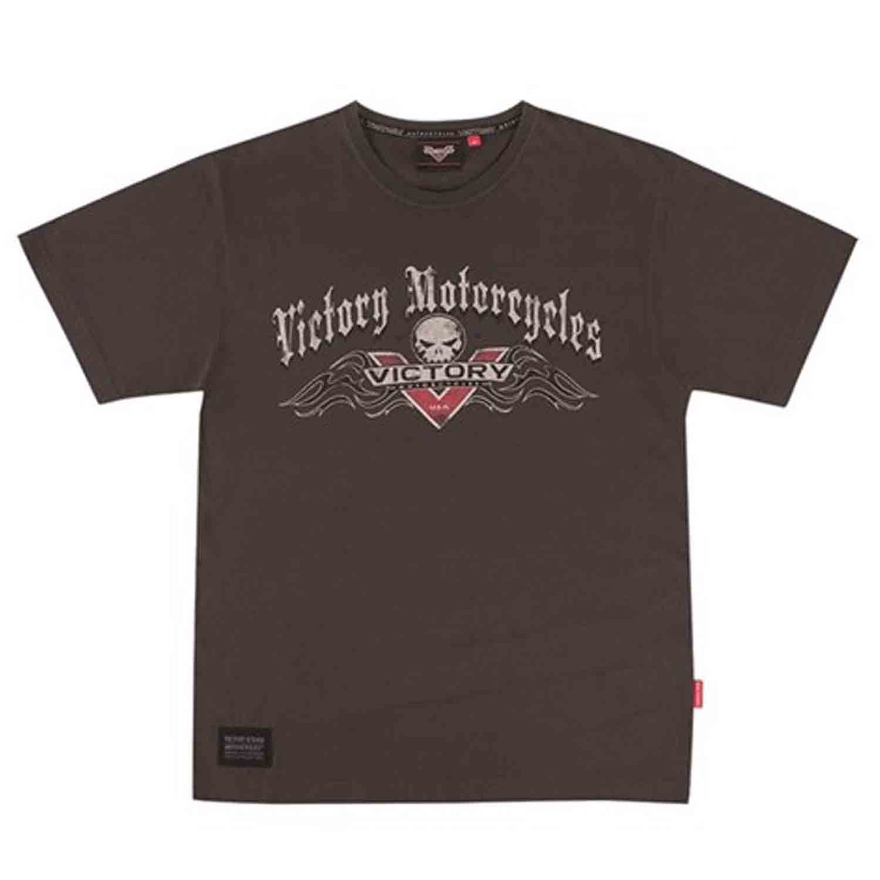 Victory Motorcycle New OEM Men's Black Flaming V Badge Tee Shirt, MD, 286618403