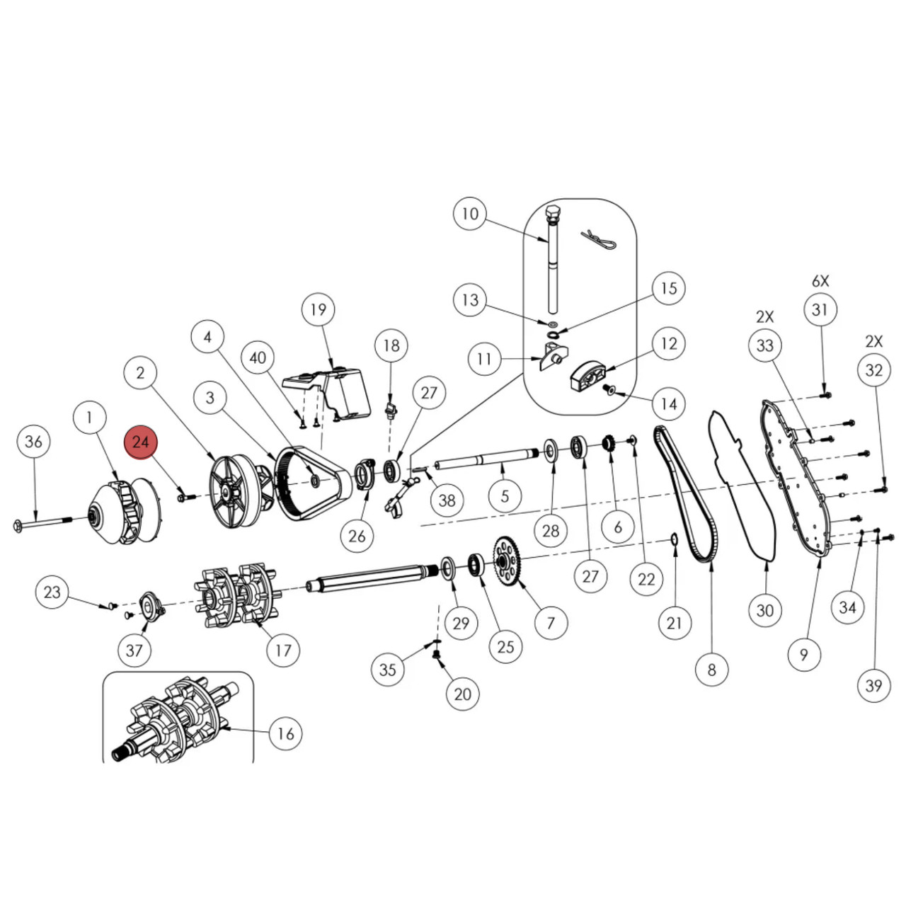Widescape OEM Hexagon Bolt with Flange (M8X1.25X35), TBX-01L005
