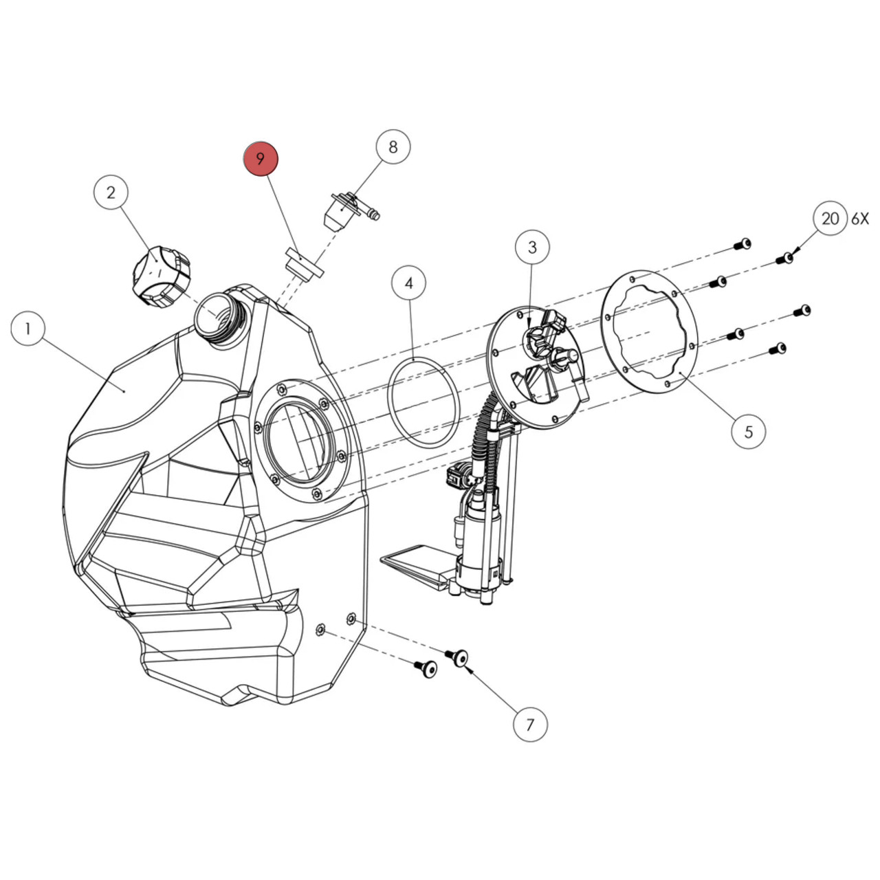 Widescape OEM Nitrile Grommet, TBX-01AB008