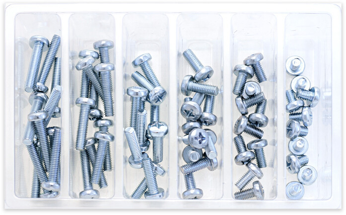 BOLT M6 Phillips Head Assortment 120/PK, 022-31600