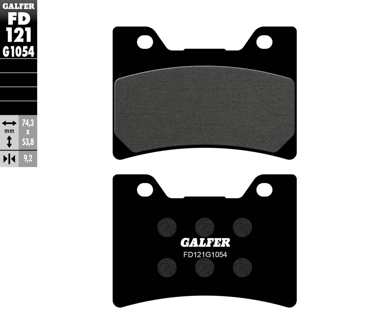 GALFER Semi-Metallic Brake Pads, 17-121S