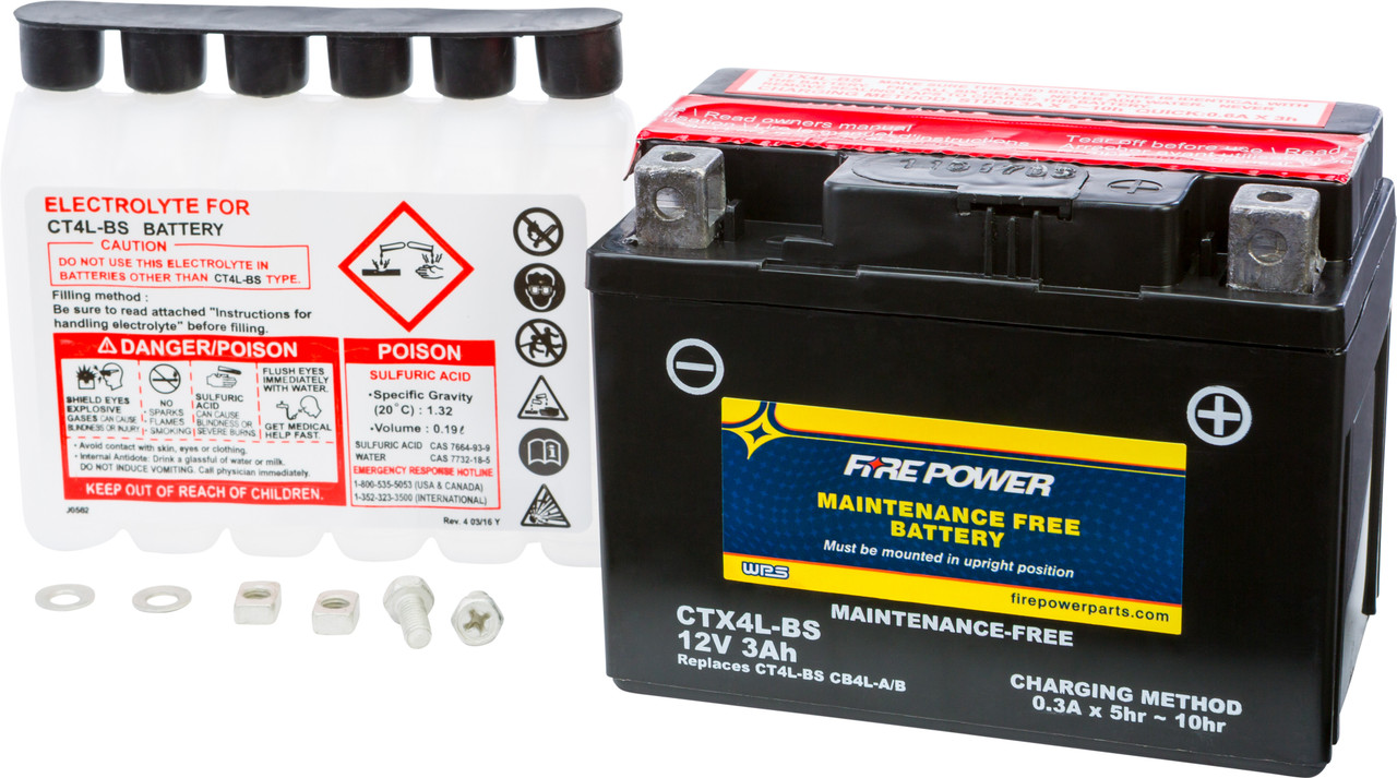 FIRE POWER Maintenance Free Sealed Battery, 49-2263