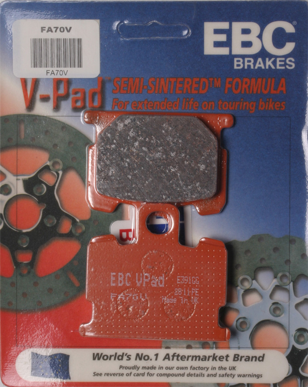 EBC Semi-Sintered Brake Pads, 15-70V
