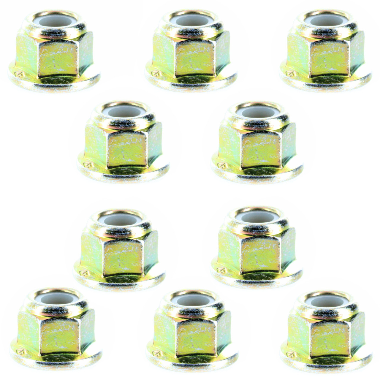 Ski-Doo OEM Hexagonal Flanged Elastic Nut (M6) 10 Pack, 233261414