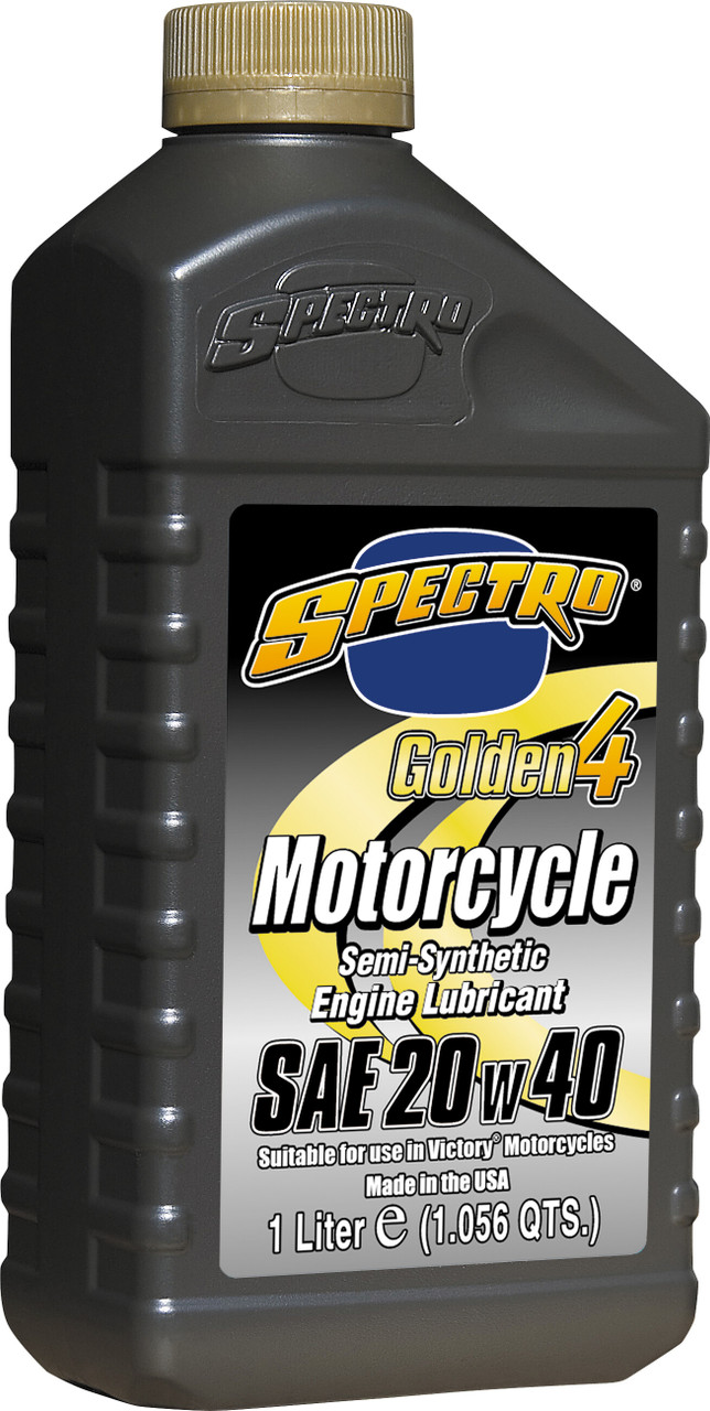 SPECTRO Golden Motorcycle Semi-Syn 4T Oil, 582-01131