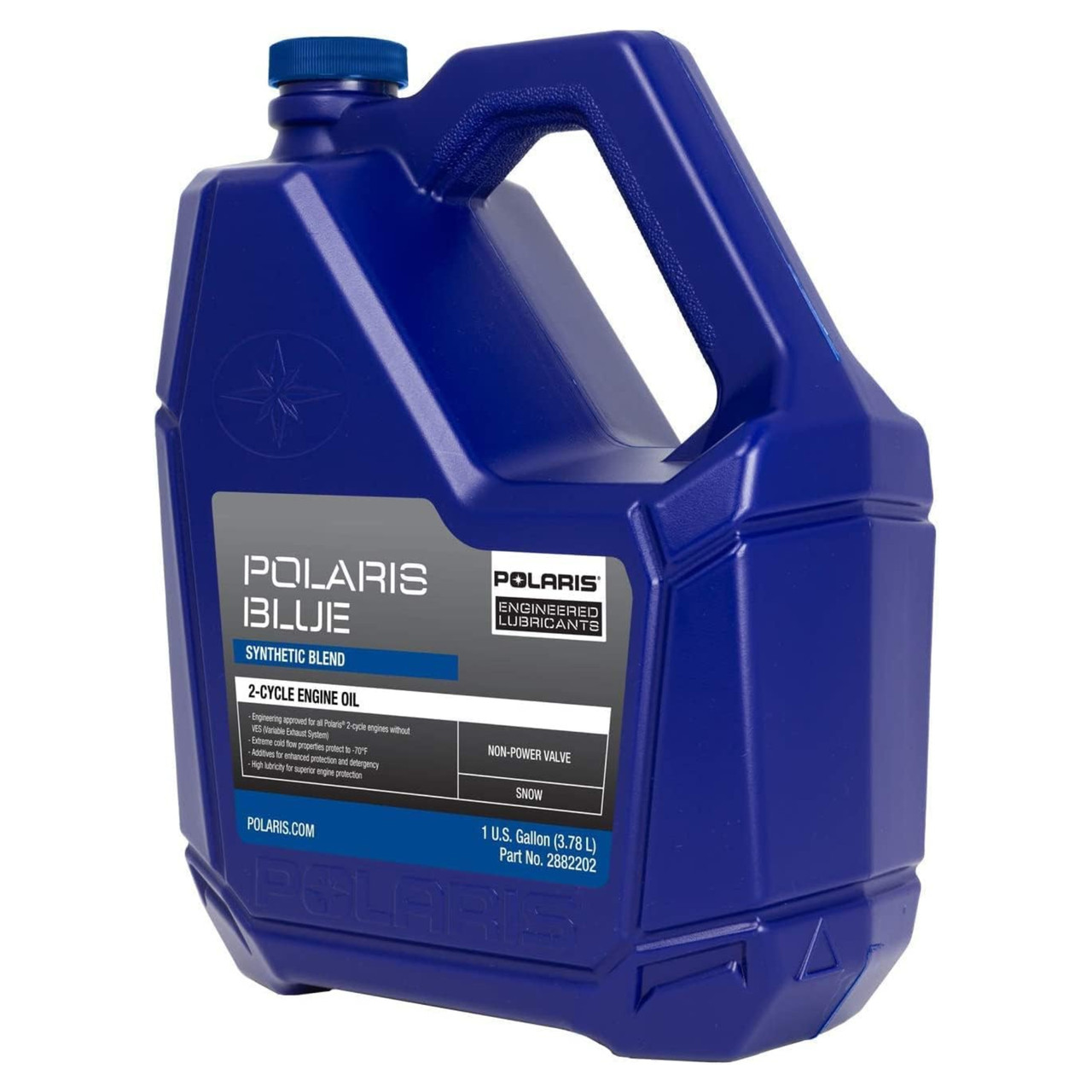 Polaris Snowmobile New OEM Blue Synthetic Premium 2-Cycle Oil 4 Gallons, 2882202