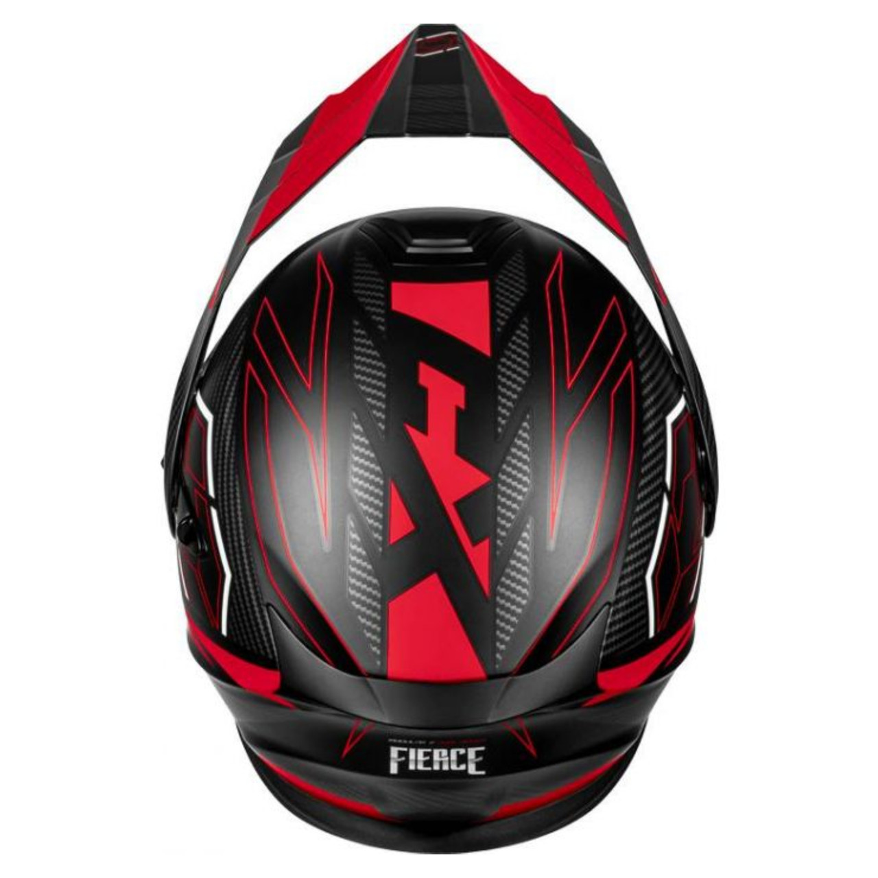 Castle X New Large Matte Black/Red Electric CX950V2 Fierce Helmet, 45-22216