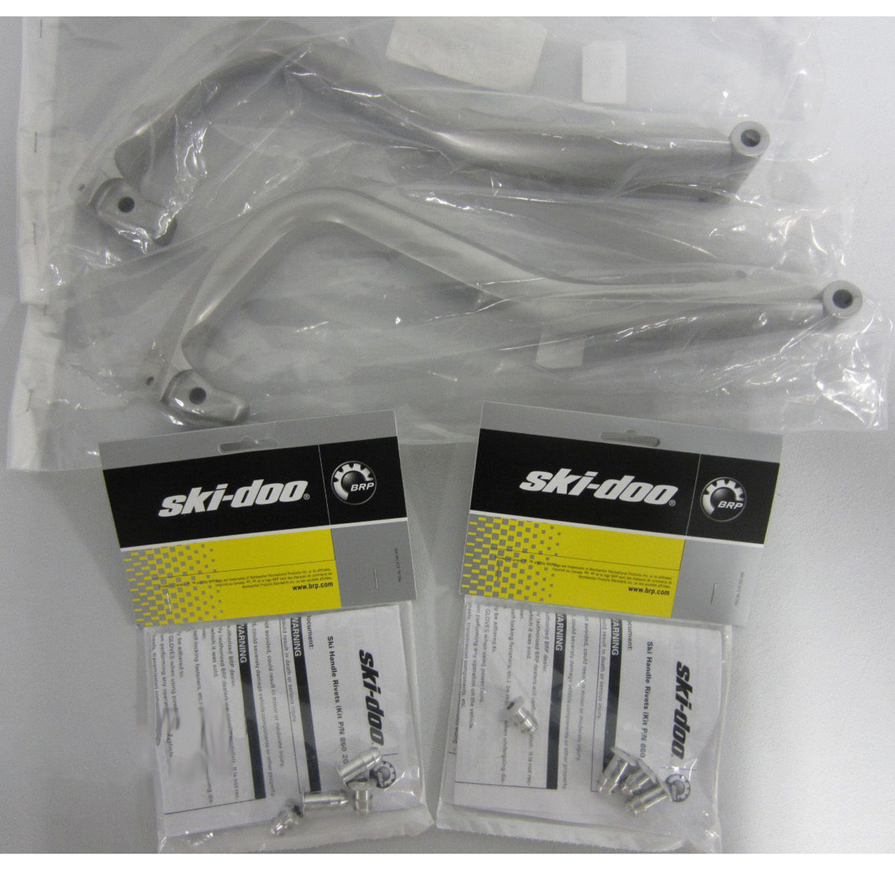 Ski-Doo Handle Loop Toe-Flex Pilot Plastic FULL MOON Pair AND Rivet Hardware Kit