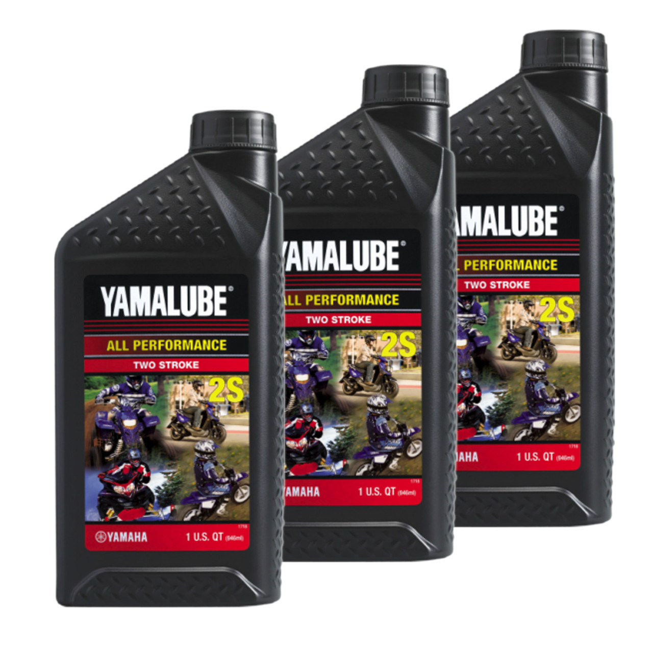 Yamaha OEM, Yamalube Semi-Synthetic 2-Stroke Oil, 3 Quarts, LUB-2STRK-S1-12