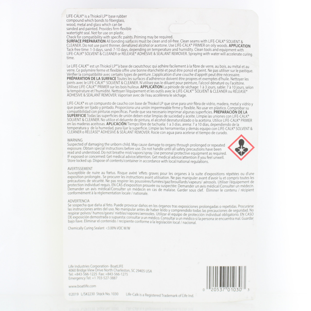Boat Life New White Life Calk Tube, 76-1030