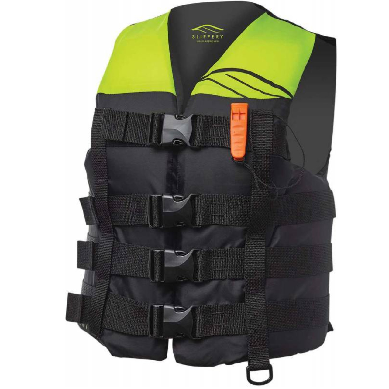 Slippery New Men's Black Yellow X-Small Hydro Nylon Vest, 32400871