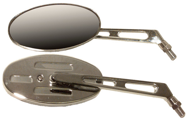 EMGO Oval Mirror - Billet - Short Stem, 20-26305