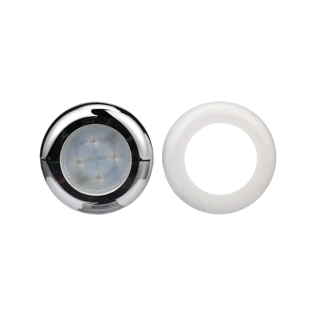 Seachoice New LED Courtesy Interior Light Chrome/White Bezel, 50-03121