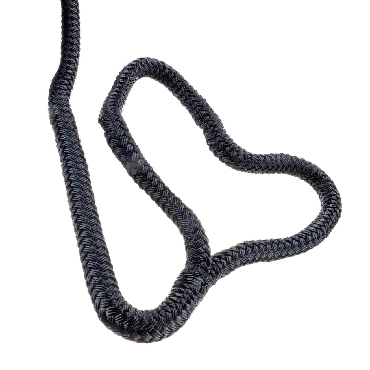 Seachoice New Dock Line Double Braided Nylon 5/8"x25ft Black, 50-40441