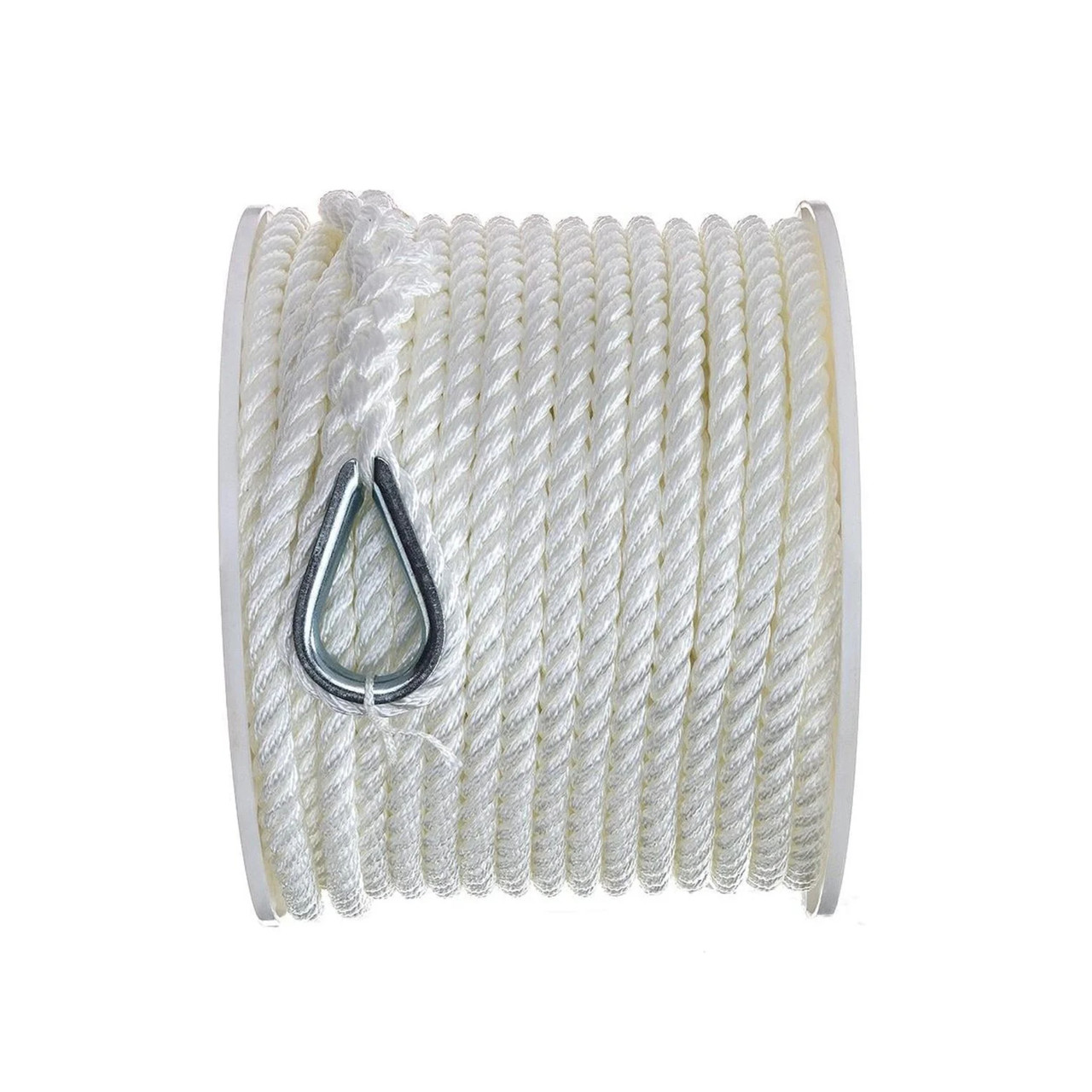 Seachoice New Anchor Line Twisted Nylon 3/8"x150ft White, 50-40721