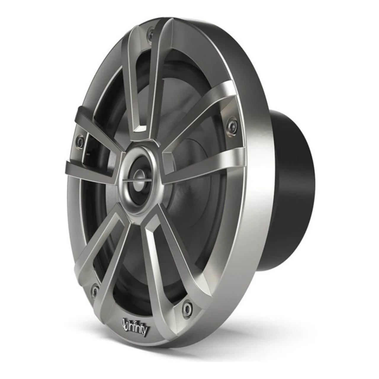 Infinity New 6.5" Two-Way Coaxial Marine RGB Speakers, Titanium 464-INF622MLT