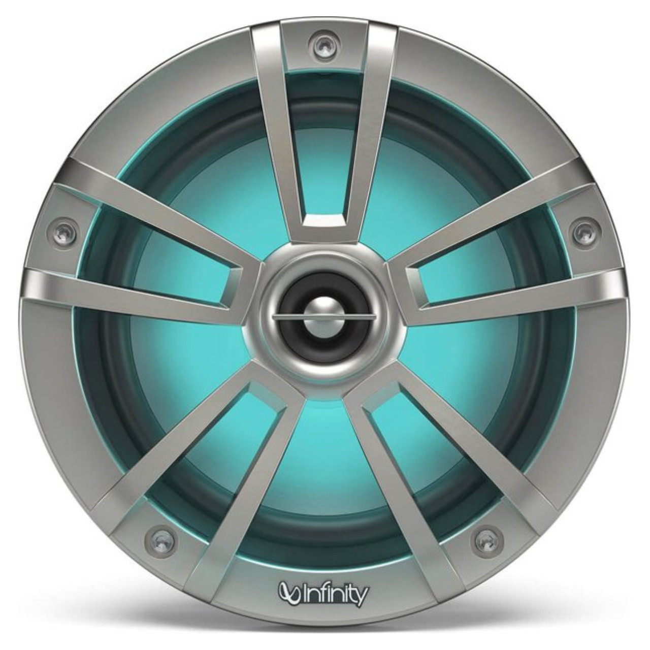Infinity New 6.5" Two-Way Coaxial Marine RGB Speakers, Titanium 464-INF622MLT