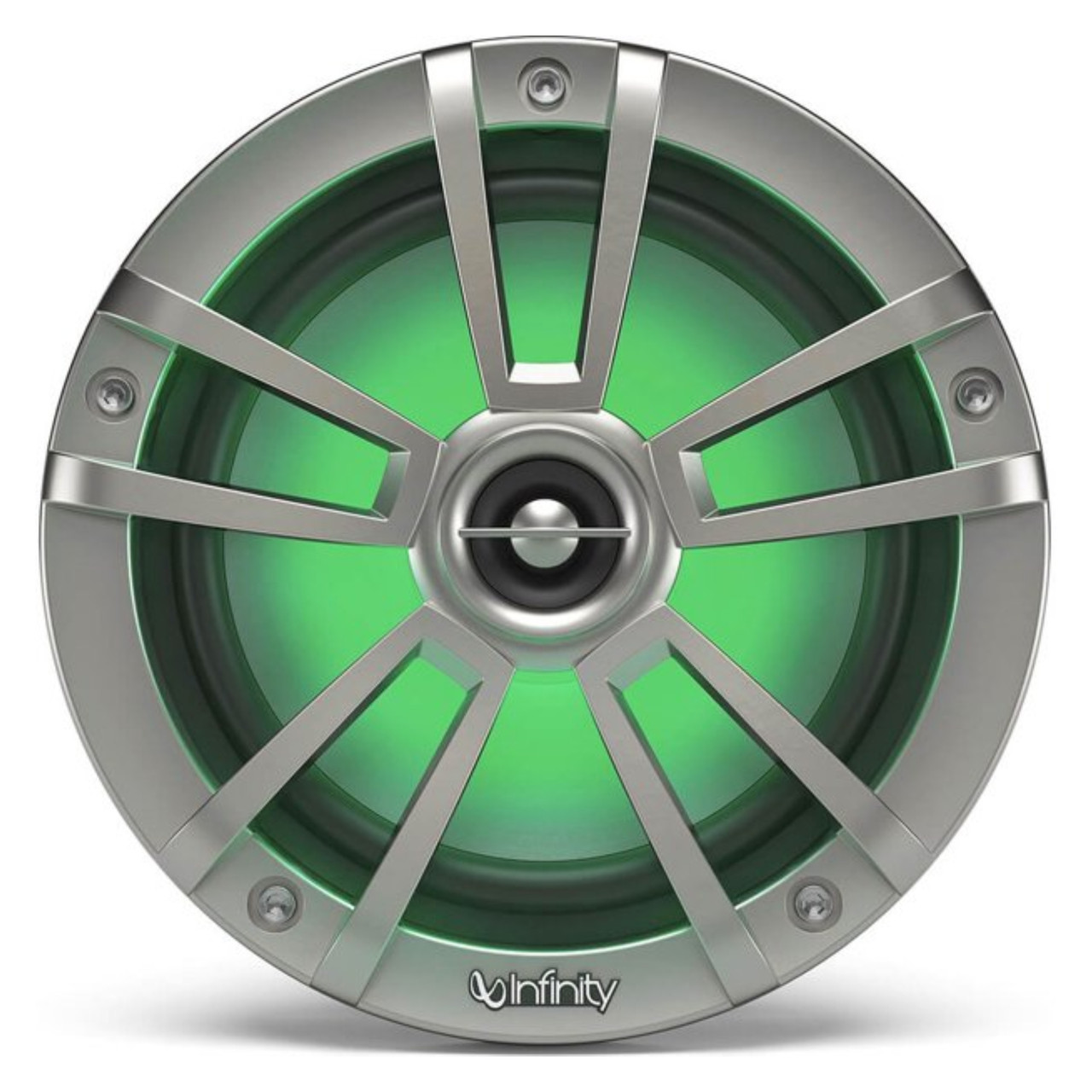 Infinity New 6.5" Two-Way Coaxial Marine RGB Speakers, Titanium 464-INF622MLT