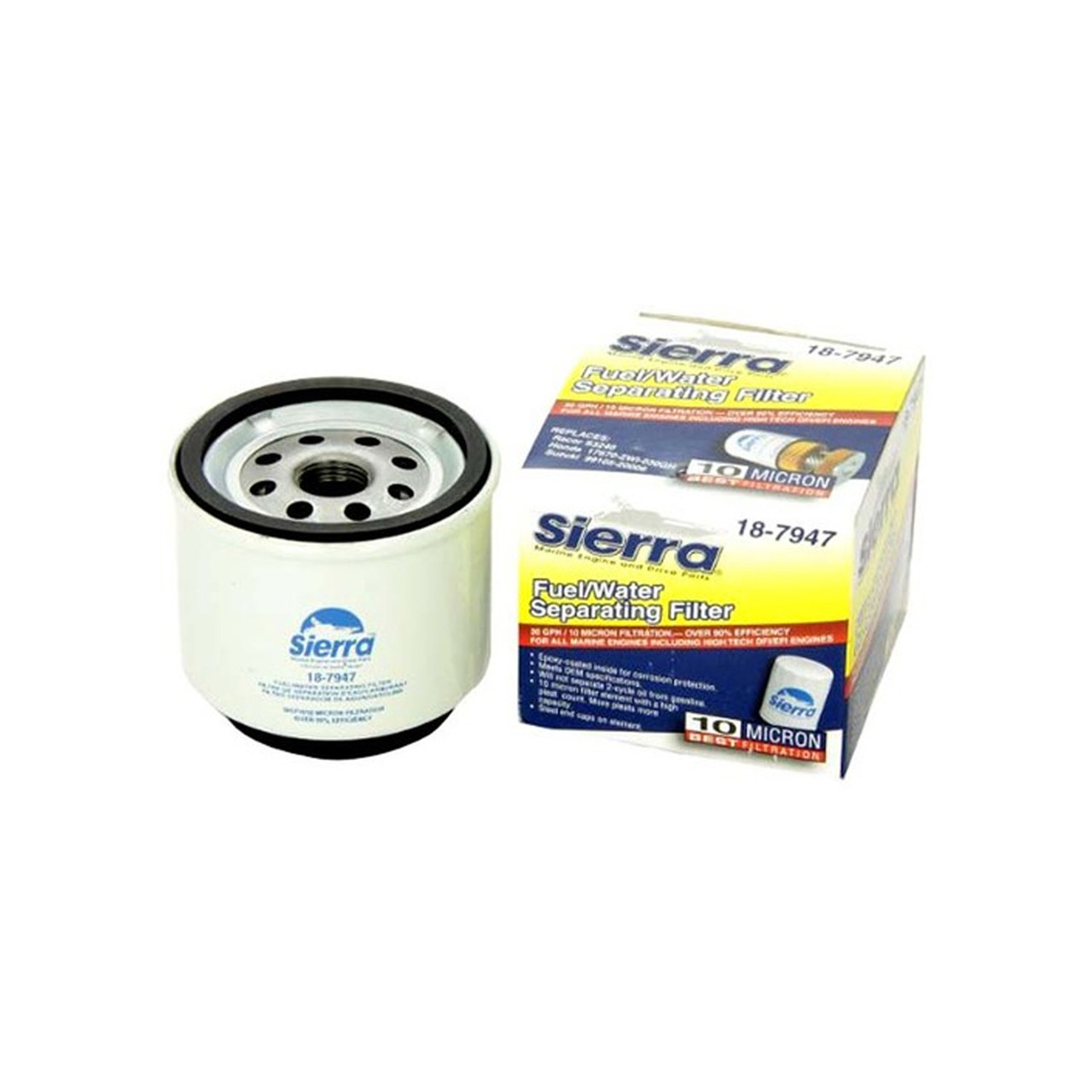 Sierra International New Marine Fuel Filter, 47-7947, 18-7947, 120RRAC01