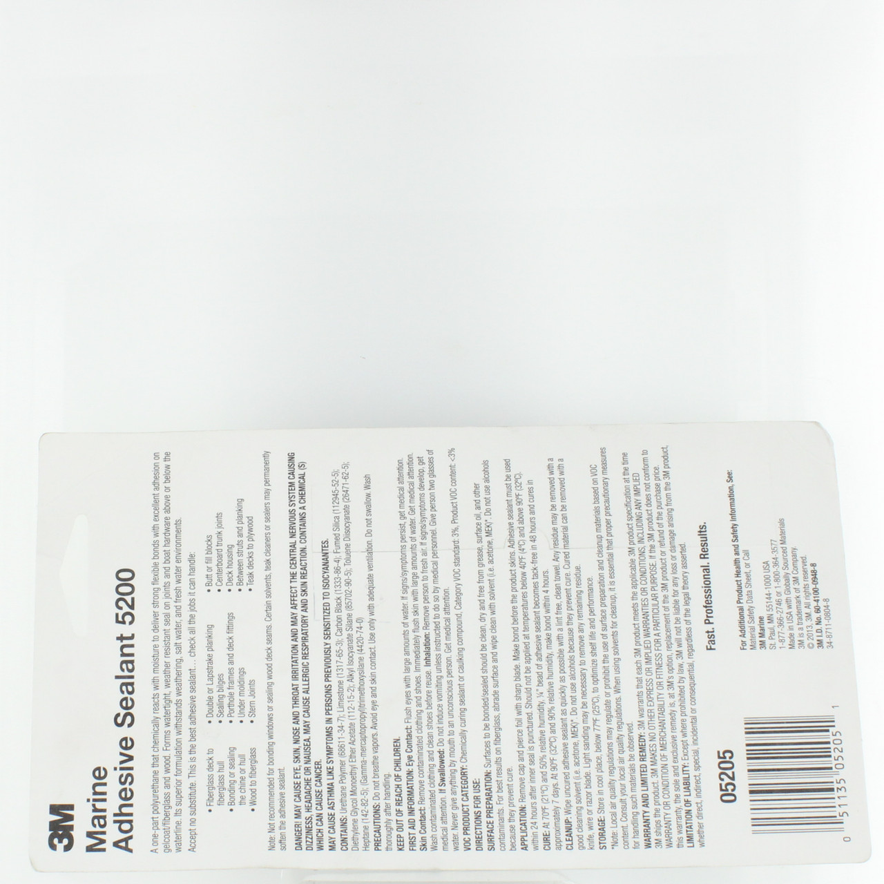 3M New Black Marine Adhesive Sealant 5200 3 fl.oz., 71-05205