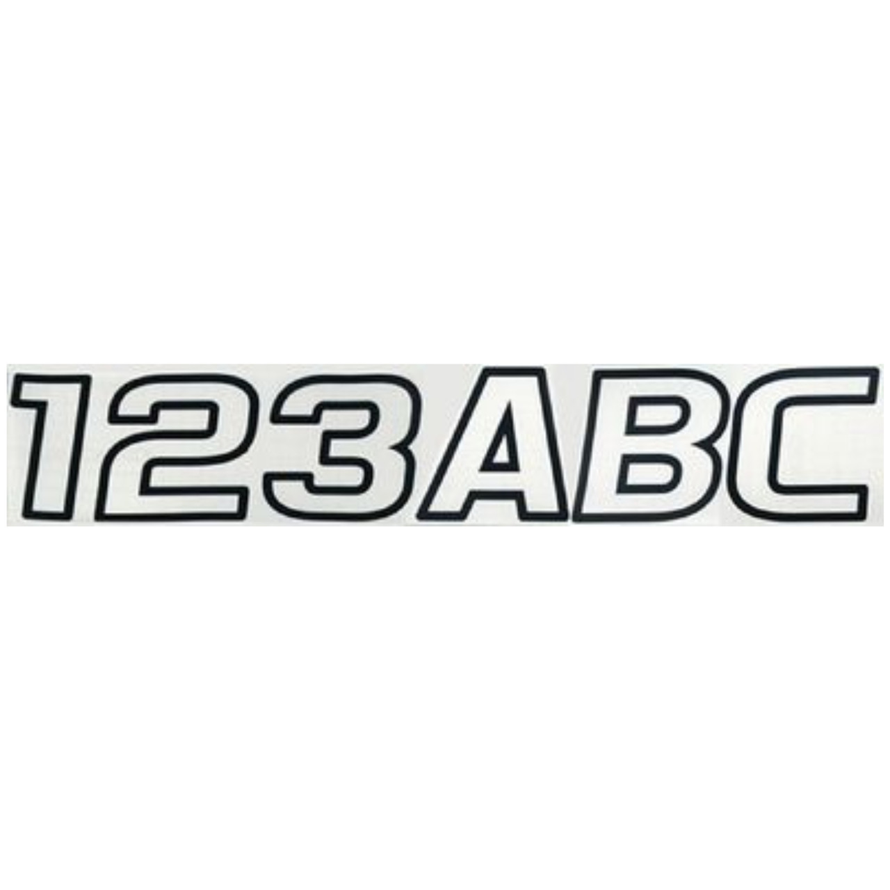 Hardline Products New Series 700 Clear 3" Lettering Kit, 328-700CLBLK