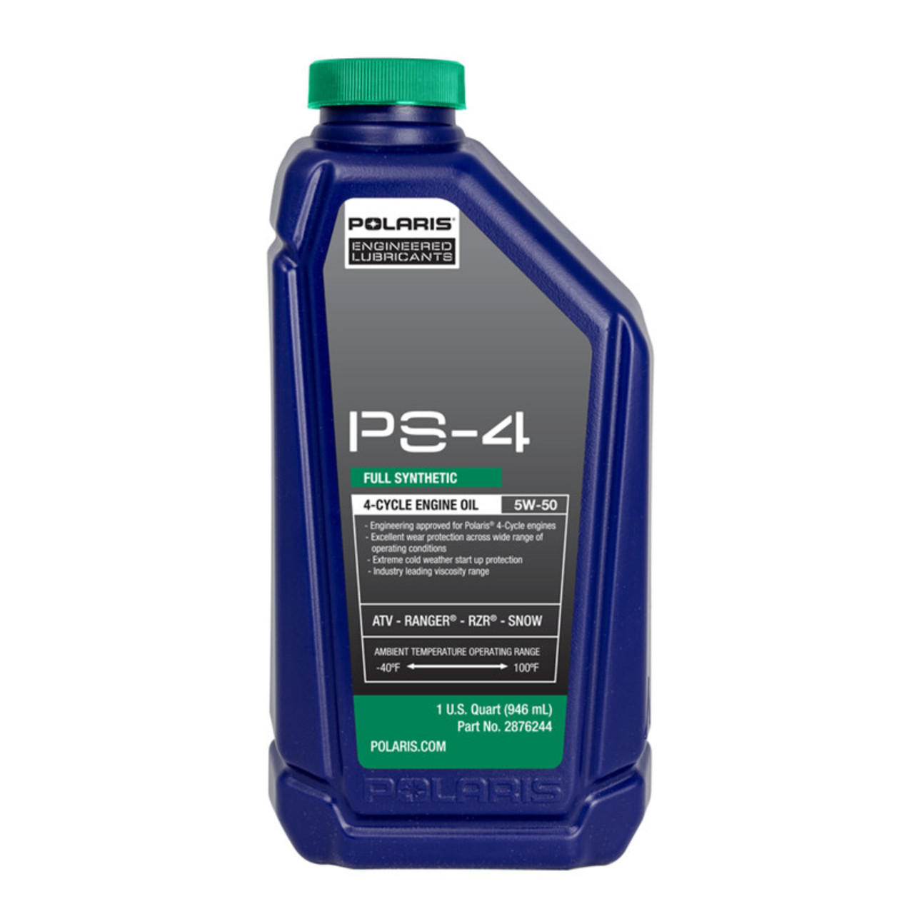 Polaris OEM Full Synthetic 5W-50 All-Season Engine Oil, 2876244