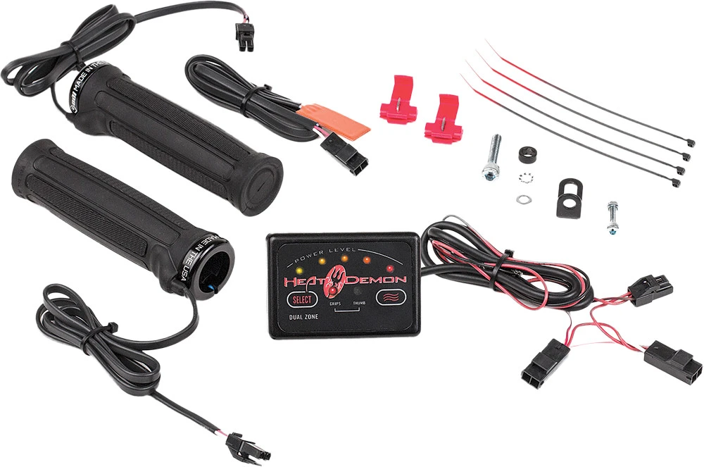 HEAT DEMON Clamp-On Dual Zone Heated Grip Kit, 40-41852