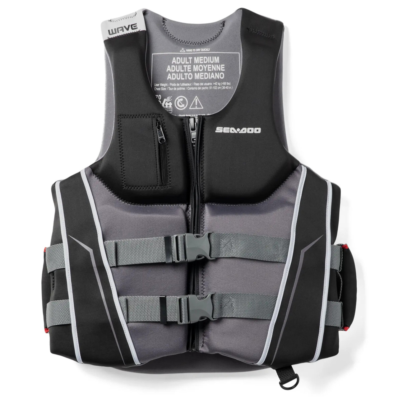 Sea-Doo OEM, Unisex Large Wave Grip PFD/Life Jacket, 2870290990