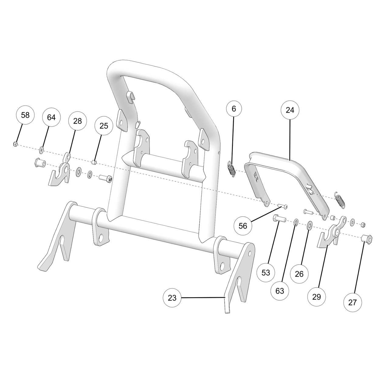 Polaris OEM Glacier® Pro HD Plow Frame, Commercial/Ranger, 2889308