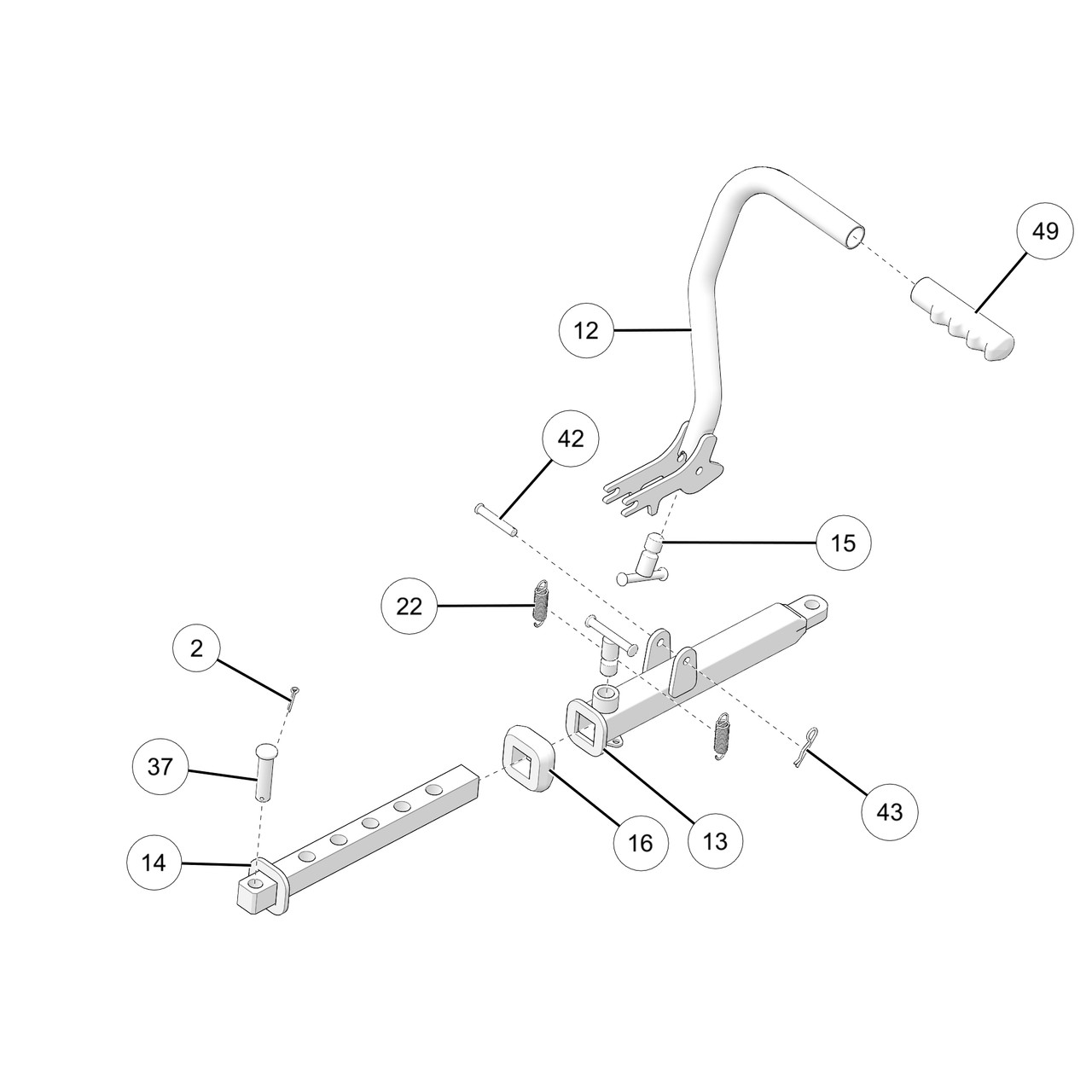 Polaris OEM Glacier® Pro HD Plow Frame, Commercial/Ranger, 2889308