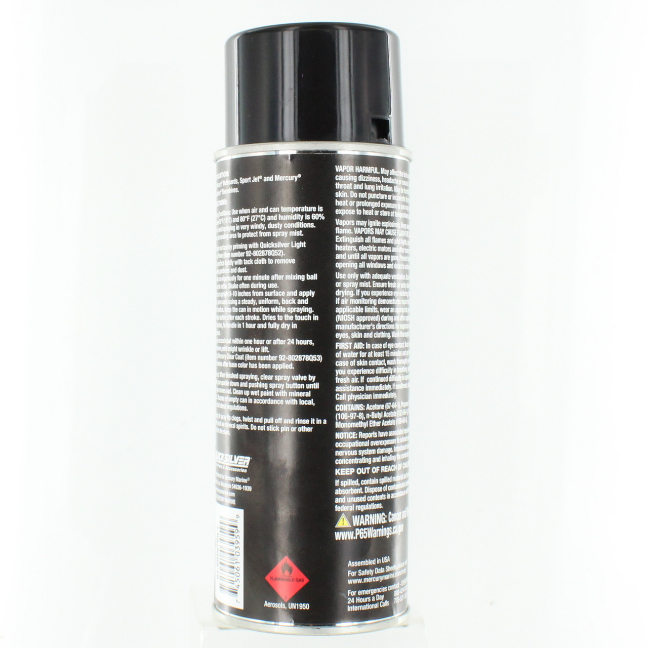 Mercury Marine/Mercruiser OEM Phantom Black Enamel Spray Paint, 92-802878Q1
