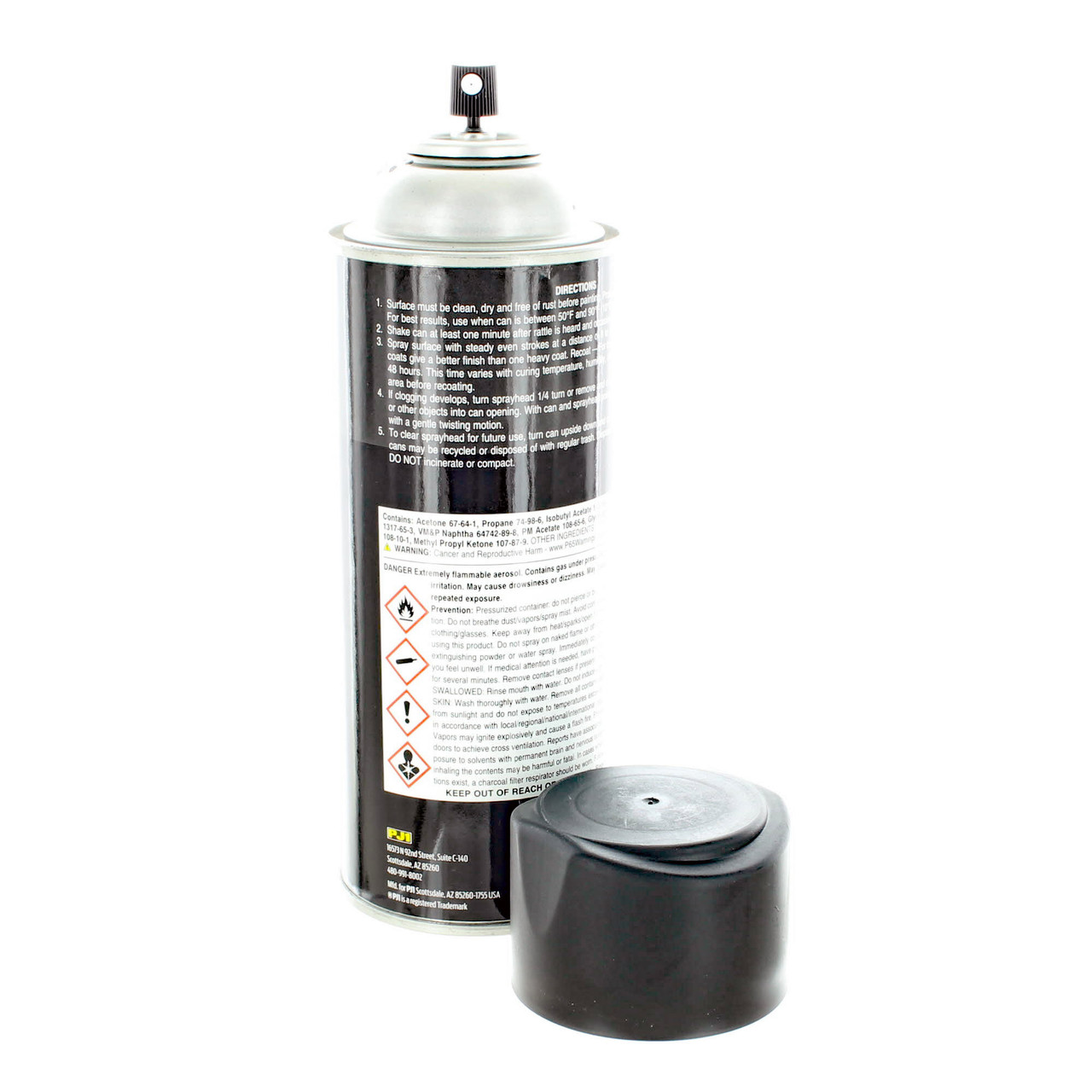 PJ1/VHT Fast Black Engine and Case Paint, 12oz Satin Black, 3712-0028