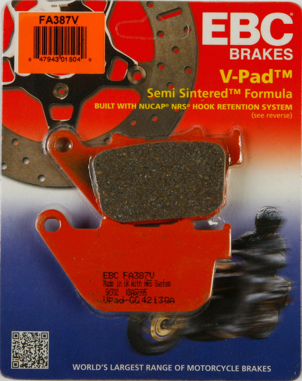 EBC Semi-Sintered Brake Pads, 15-387V