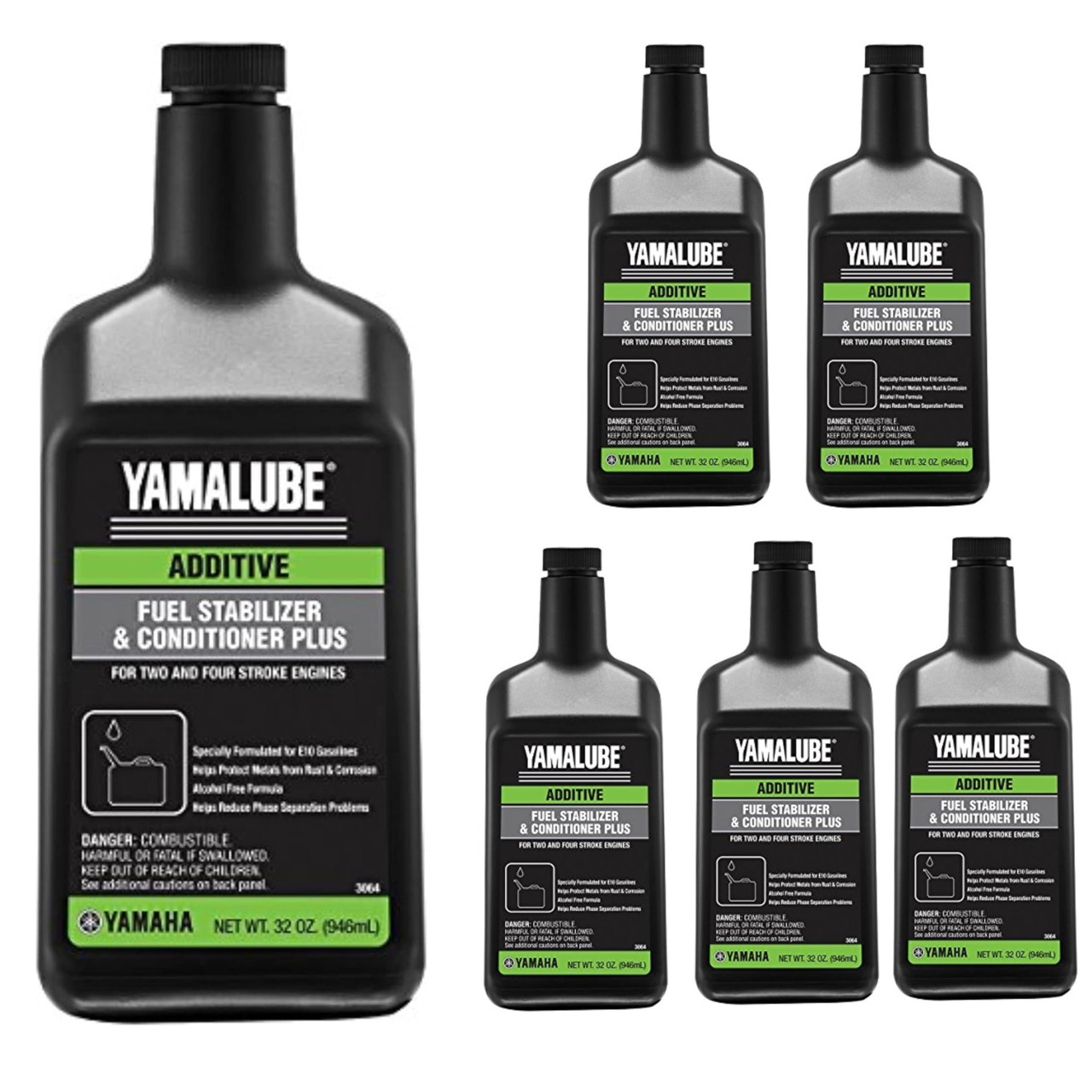 Yamaha OEM Yamalube Fuel Stabilizer & Conditioner Plus, 6-Pack, ACC-FSTAB-PL-32