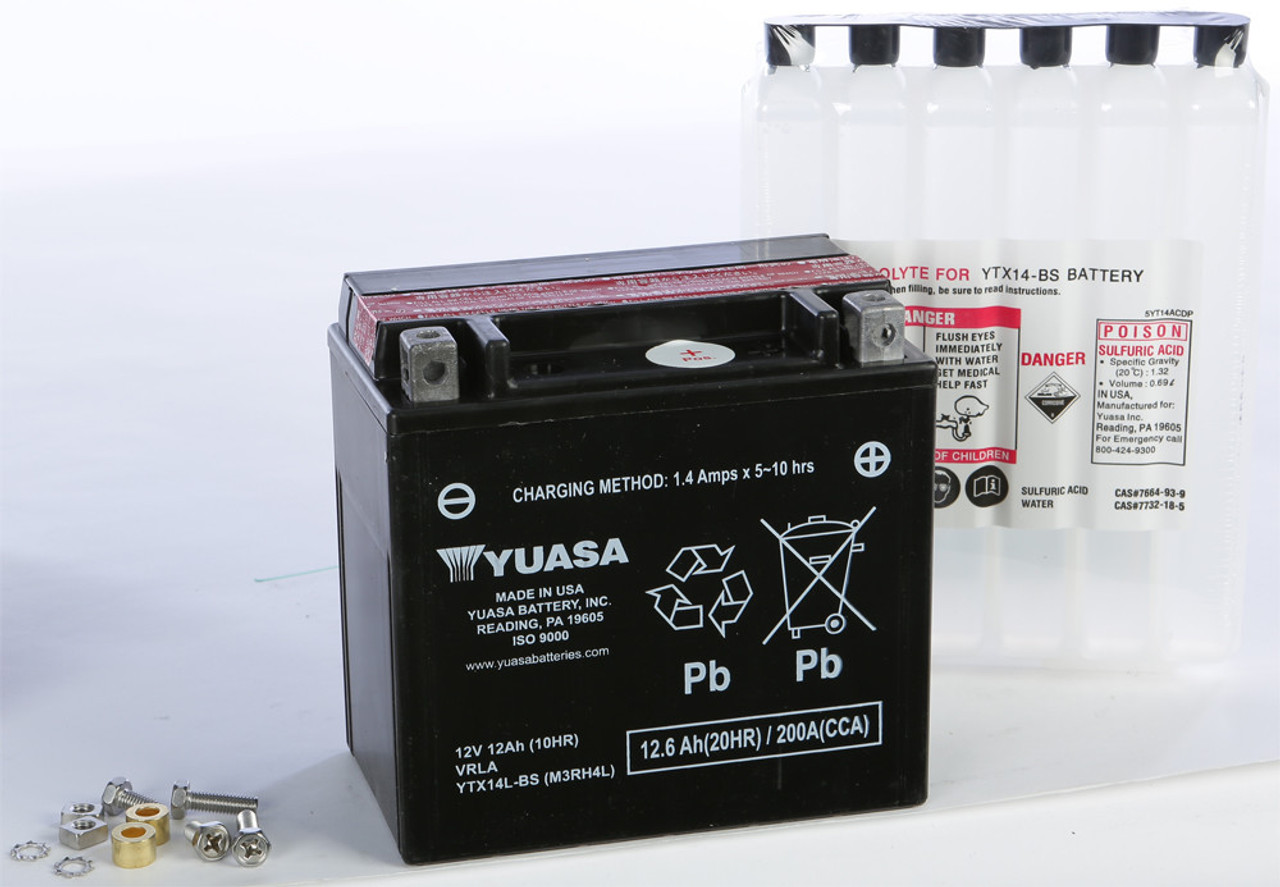 YUASA AGM Maintenance Free Battery, 49-1979