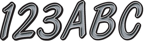 HARDLINE I.D. Sticker Kit - 400 Series - Silver Glitter, SIBKG400