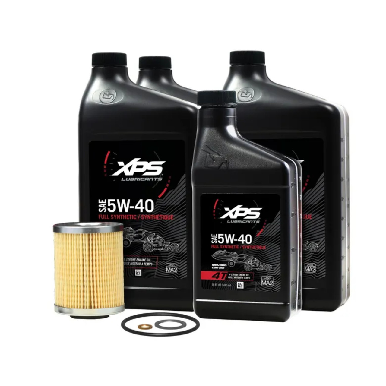 Can-Am New OEM Ryker 4T 5W-40 Full Synthetic Oil Change Kit, 9779299, 9779491
