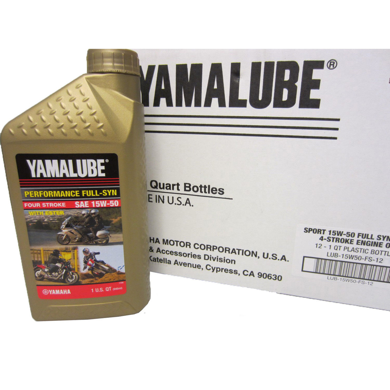 Yamaha New OEM Full Synthetic Engine Oil, 32oz. 15W-50, LUB-15W50-FS-12