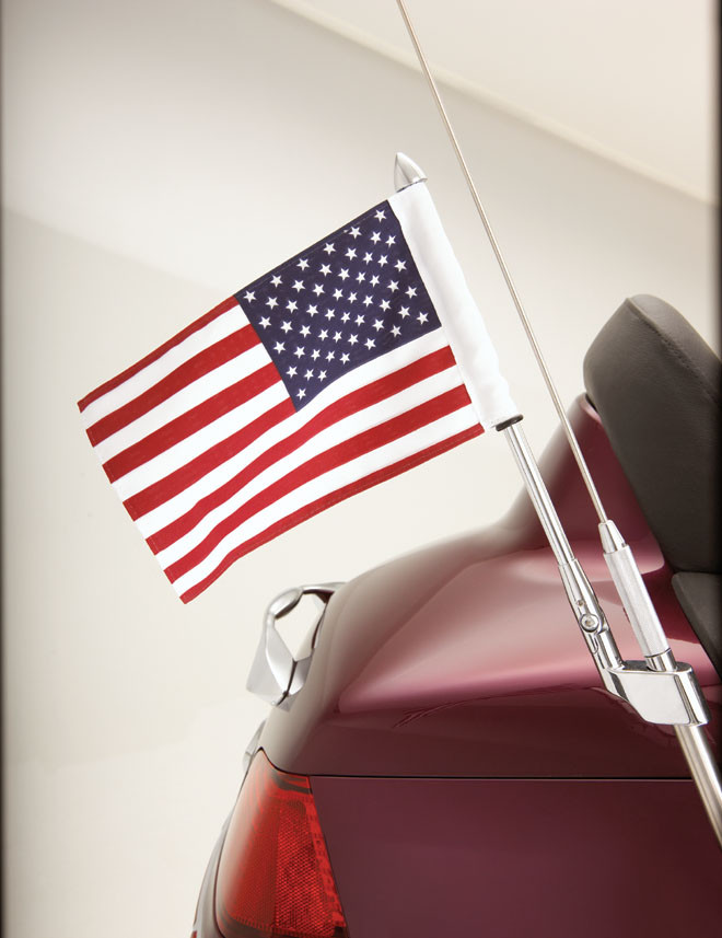 Show Chrome Accessories Antenna Mount Flag Pole, 52-713
