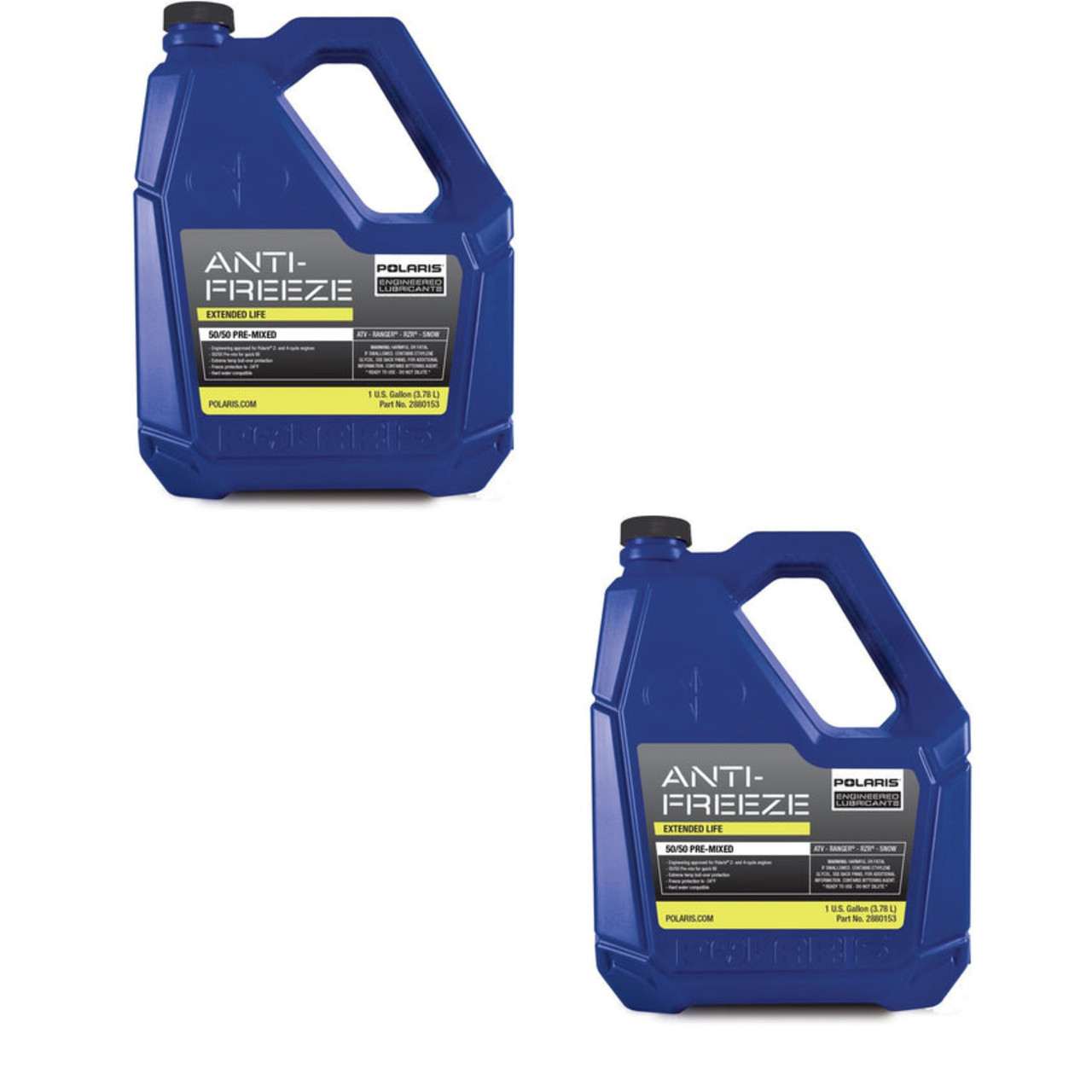 Polaris OEM 50/50 Premix Antifreeze Coolant 1 Gallon, QTY 2, 2880513