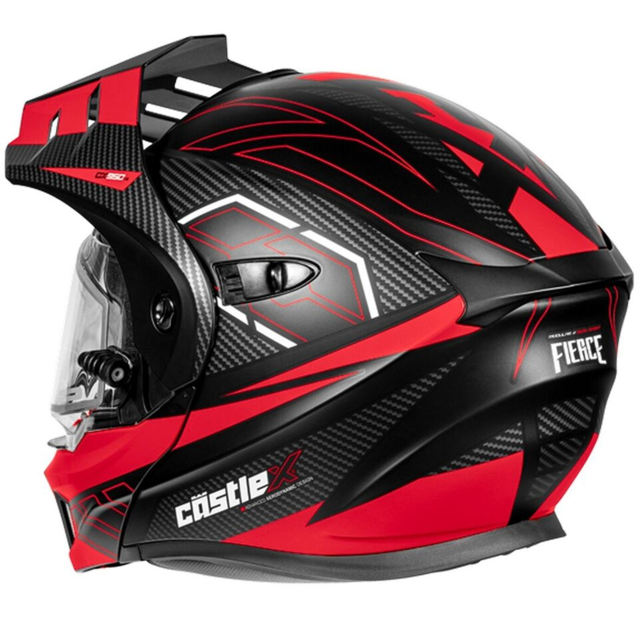 Castle X New 2X-Large Matte Black/Red CX950V2 Electric Wake Helm, 45-22219