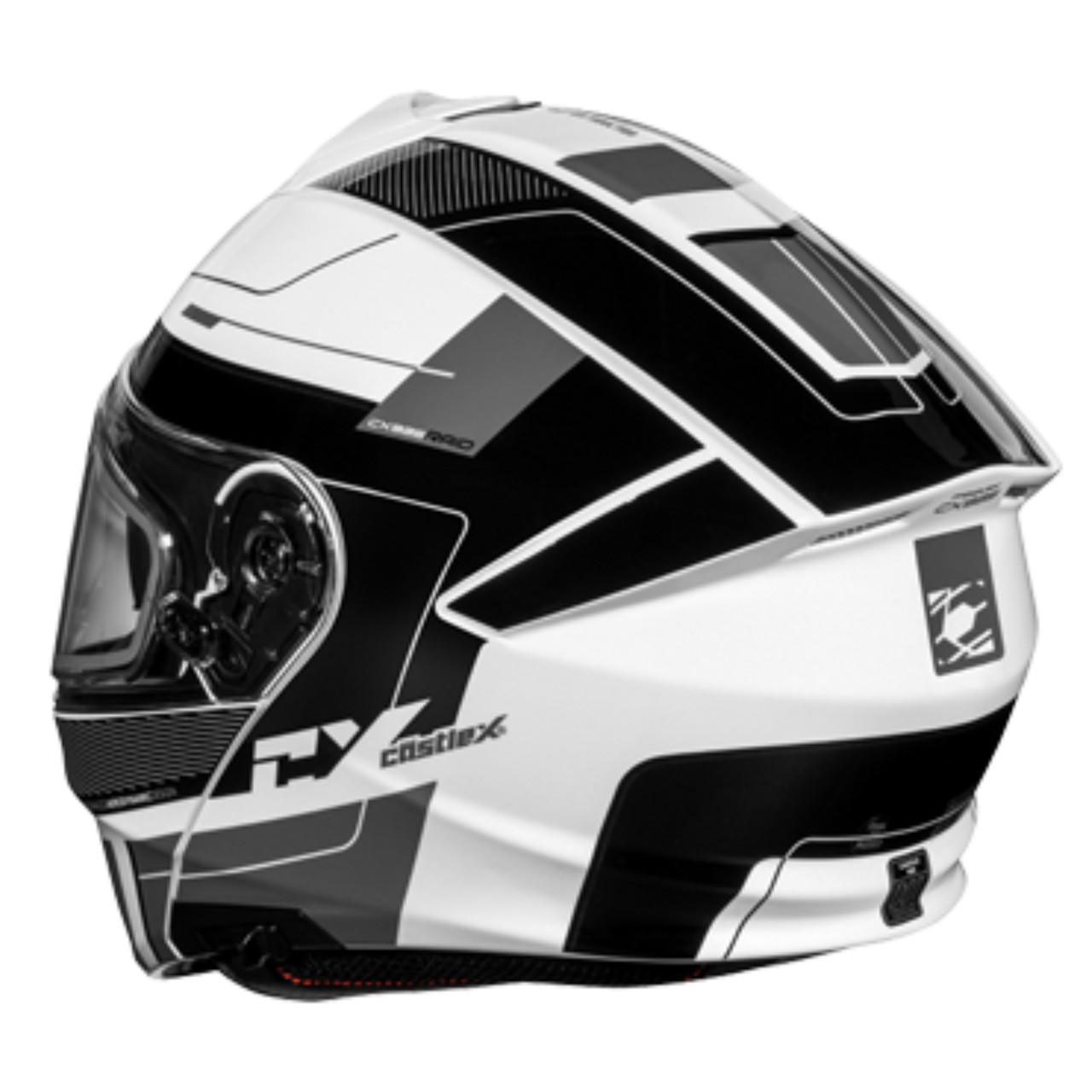 Castle X New Large White/Black Electric CX935 Raid Helmet, 36-26106 Castle X New Large White/Black Electric CX935 Raid Helmet, 36-26106