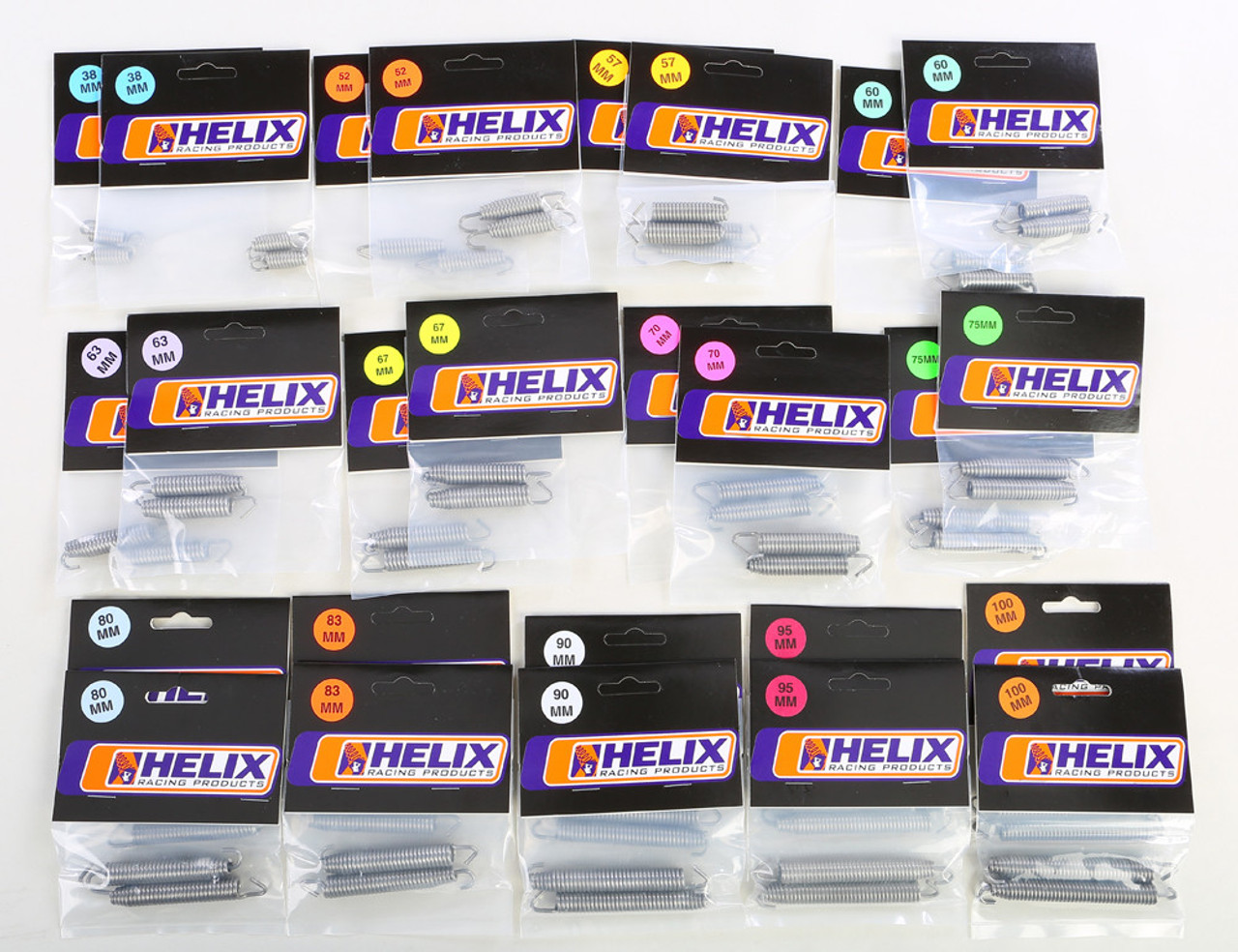 HELIX Stainless Swivel Style Exhaust Springs, 78-7254 HELIX Stainless Swivel Style Exhaust Springs, 78-7254