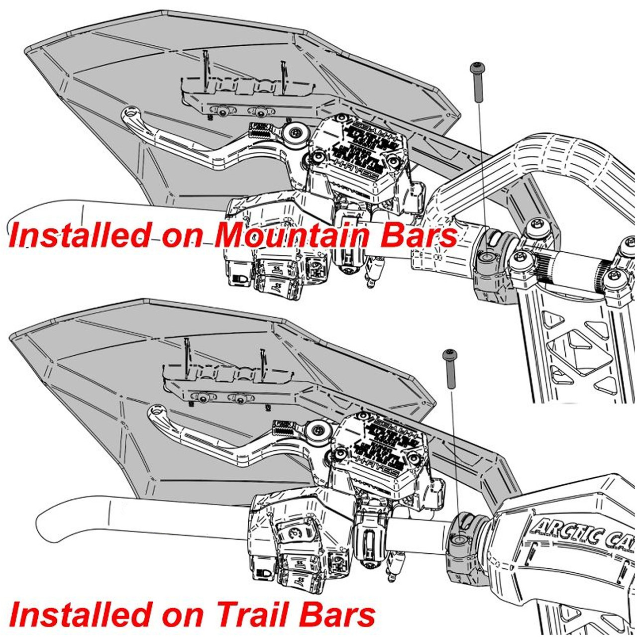 Arctic Cat New OEM White Team Hand Guards, M XF ZR F, 8639-044