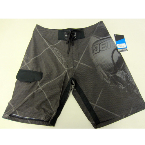 JetPilot New Mens Jet Fighter Boardshorts Swim Suit Trunks Black/Grey Size 30